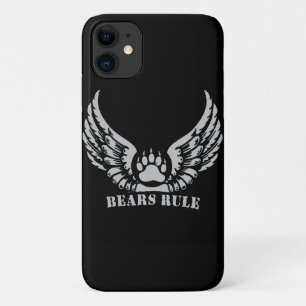 Awesome Bear Pride Bears Rule Angel Wings Bear Paw iPhone 11 Case