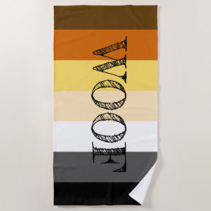 Awesome Bear Pride flag Woof Beach Towel