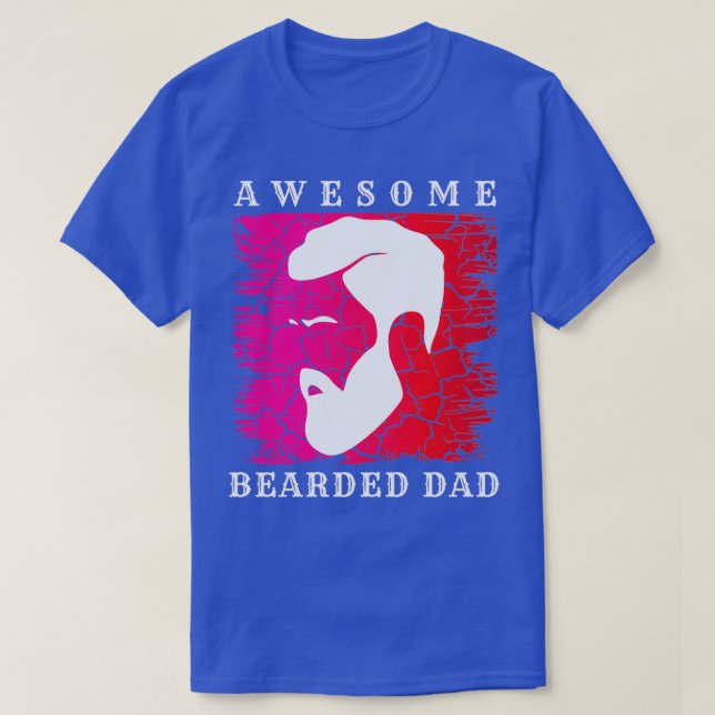 Awesome bearded Dad 50 T-Shirt (Design Front)