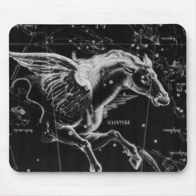 awesome beautiful mystic flying wings horse mouse mat (Front)