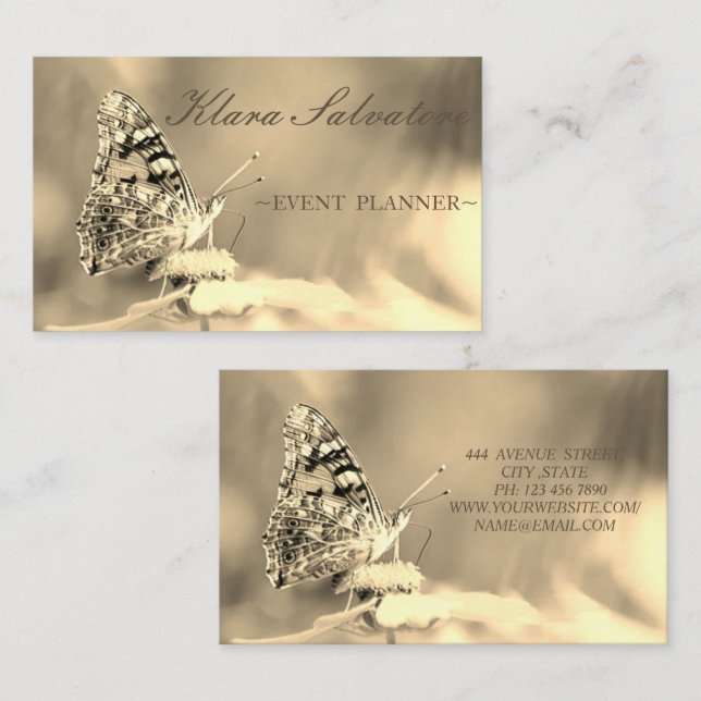 Awesome Beautiful Perfect Sweet Butterfly Business Business Card (Front/Back)