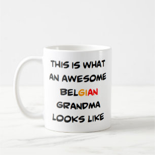 awesome belgian grandma coffee mug