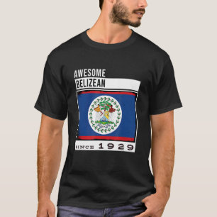 Awesome Belizean Since 1929 Belizean 93rd Birthda T-Shirt