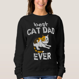 Awesome Best Cat Dad Ever Men's Cat Sweatshirt