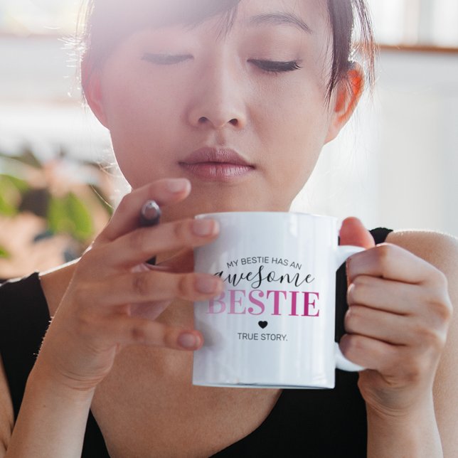 Awesome Bestie | Pink Best Friends Coffee Mug (Creator Uploaded)
