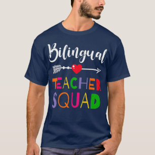 Awesome Bilingual Teacher Squad Funny Colleague T-Shirt