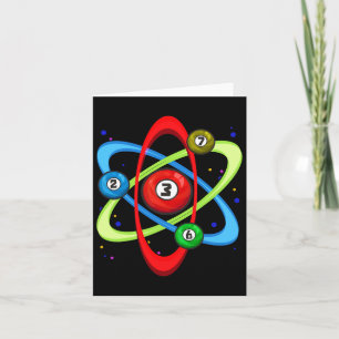 Awesome Billiards Ball Atom Science Pool Player Sc Card