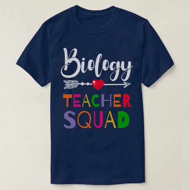 Awesome Biology Teacher Squad Funny Colleague T-Shirt (Design Front)