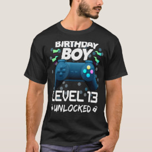 Awesome Birthday Boys Level 13 Unlocked Games T-Shirt