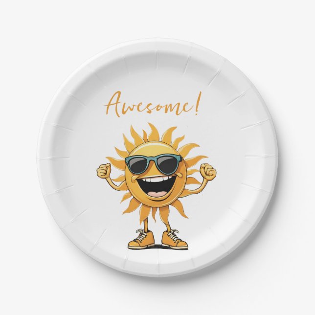 Awesome Birthday Party- Paper Plate (Front)