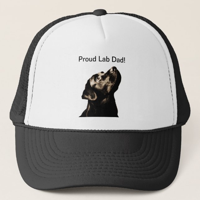 Awesome Black Labrador Retriever Trucker Hat (Front)