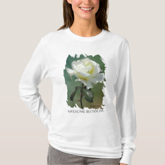 Awesome Blossom White Rose T-Shirt