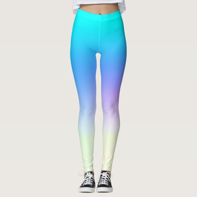 Awesome Blue Boom Leggings #2 (Front)