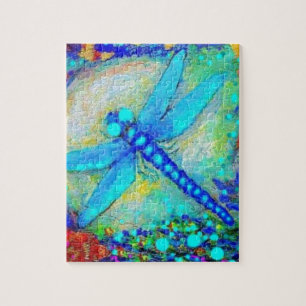 Awesome Blue Dragonfly by Sharles Jigsaw Puzzle