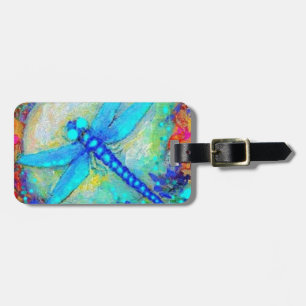 Awesome Blue Dragonfly by Sharles Luggage Tag