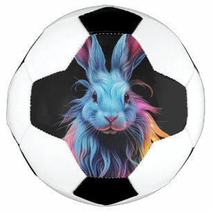 Awesome Blue Rabbit on Fire  Football