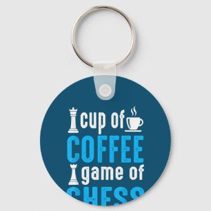 Awesome Board Game - Cup Of Coffee Game Of Chess Key Ring