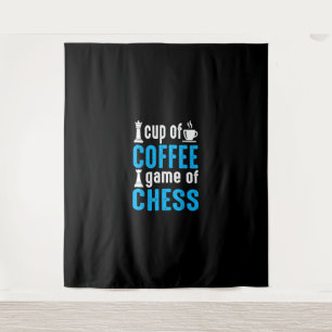Awesome Board Game - Cup Of Coffee Game Of Chess Tapestry