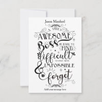 awesome Boss appreciation week card