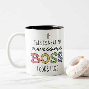 Awesome Boss Gifts   Funny Gifts for Boss Two-Tone Coffee Mug