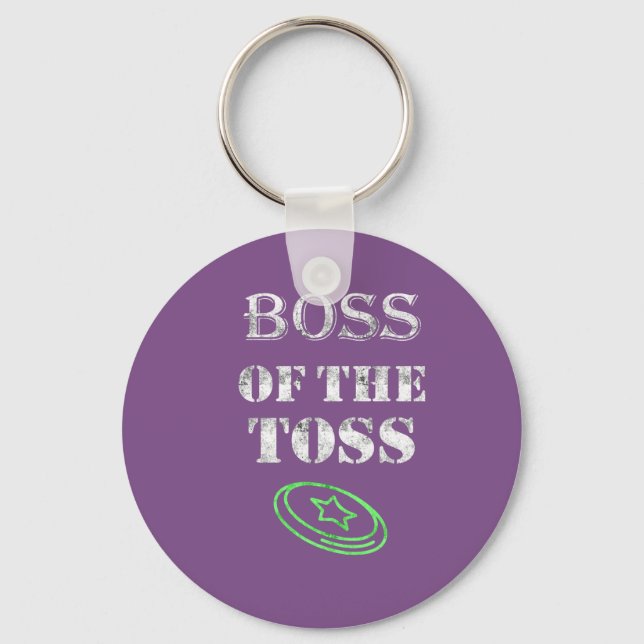 Awesome Boss of the Toss Ultimate frisbee gift Key Ring (Front)
