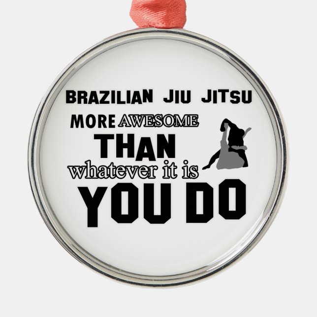 Awesome brazilian jiu jitsu design metal tree decoration (Front)