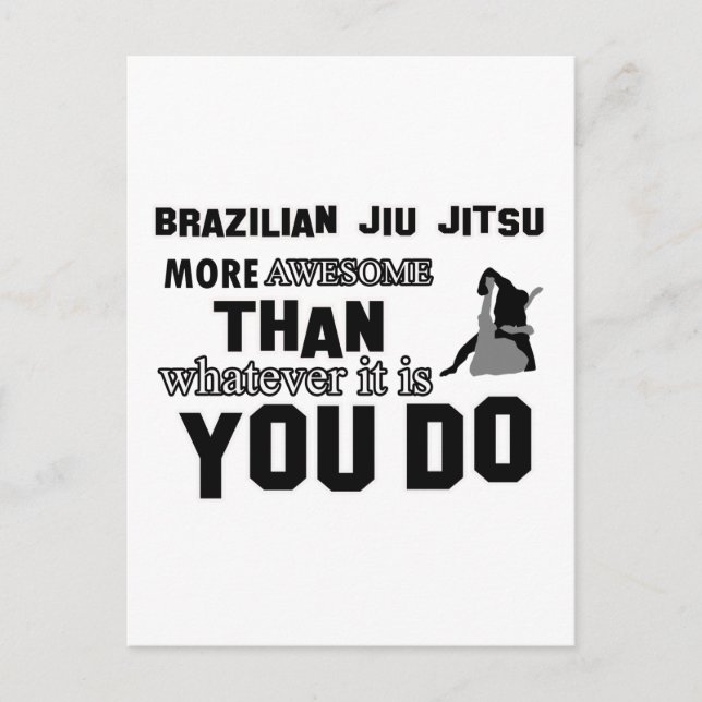 Awesome brazilian jiu jitsu design postcard (Front)