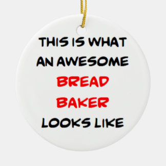 awesome bread baker ceramic tree decoration