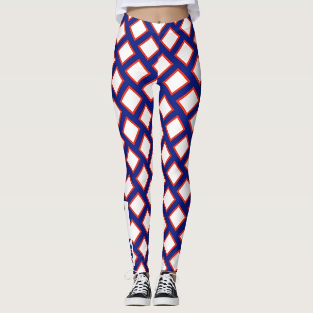 Awesome British Great Britain Flag Blocks Leggings (Front)