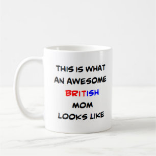 awesome british mum coffee mug