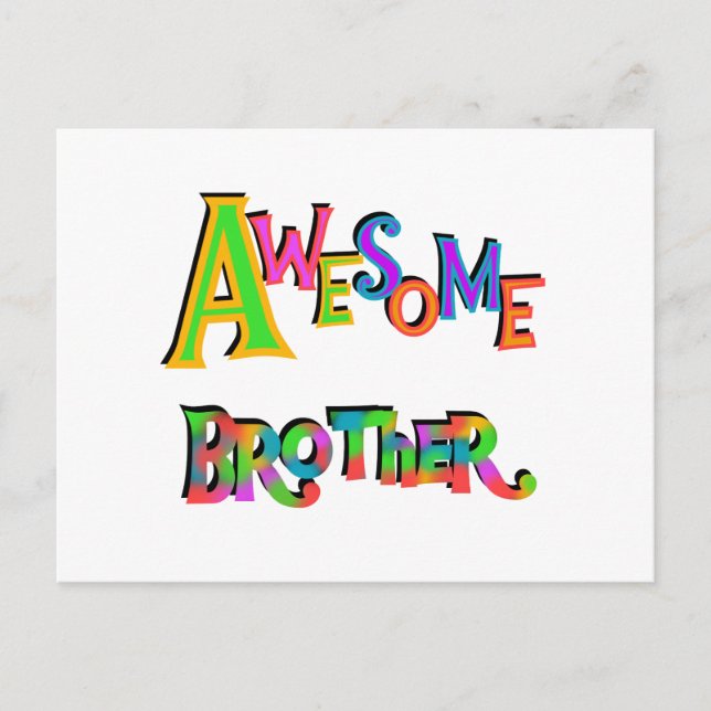 Awesome Brother T-shirts and Gifts Postcard (Front)