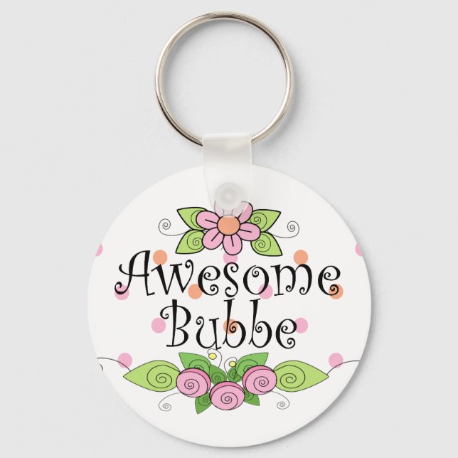 Awesome Bubbe T-Shirt Key Ring (Front)
