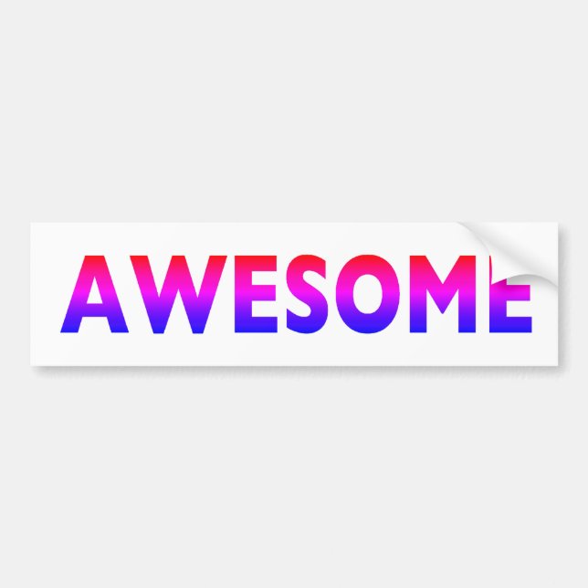 Awesome Bumper Sticker (Front)
