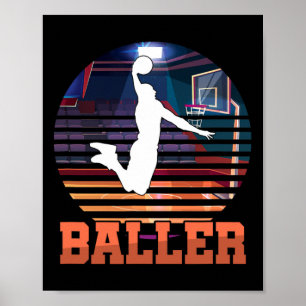 Awesome Bysketbyll Player Slam Dunk Byller Poster