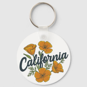 Awesome California Poppy Key Ring