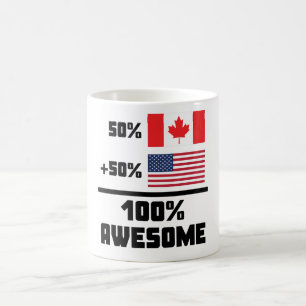 Awesome Canadian American Coffee Mug