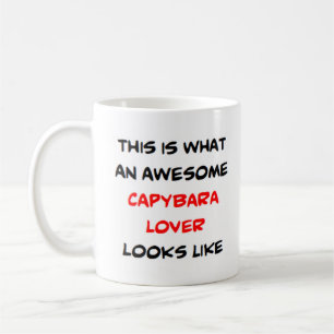 awesome capybara lover coffee mug