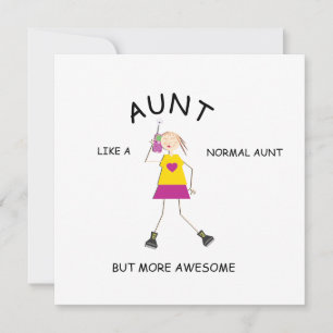AWESOME Card, Greeting Gift for Auntie Invitation