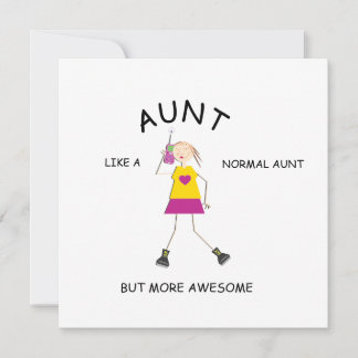  AWESOME Card, Greeting Gift for Auntie Invitation