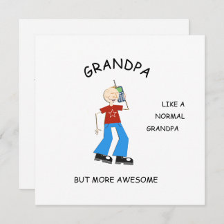 AWESOME Card, Greeting Gift for Grandpa Invitation