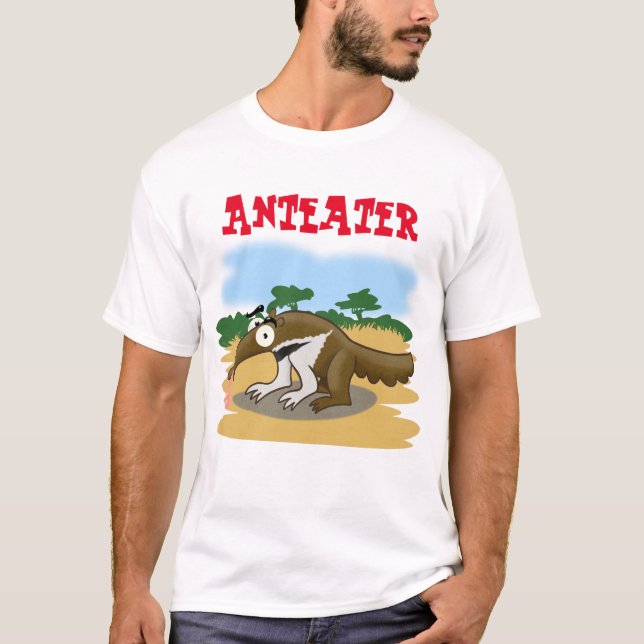 Awesome Cartoon Anteater T-Shirt (Front)
