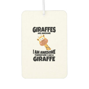 Awesome Cartoon I am a Giraffe Shirt for Giraffe L Car Air Freshener