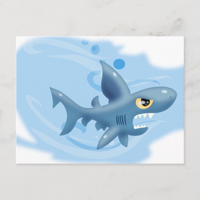 Awesome Cartoon Shark Postcard (Front)