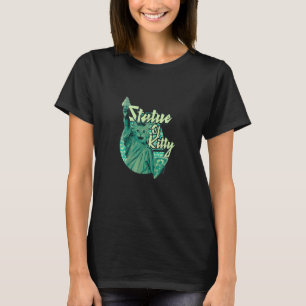 Awesome Cat As He Statue Of Kitty Liberty With Piz T-Shirt