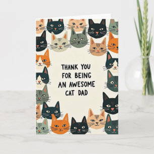 Awesome Cat Dad Thank You Card
