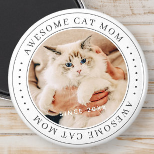 Awesome Cat Mum Since 20XX Classic Simple Photo Magnet