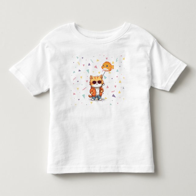Awesome cat toddler T-Shirt (Front)