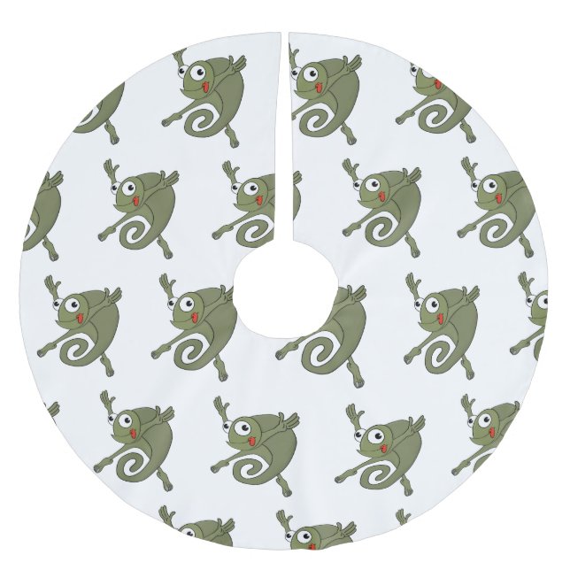 Awesome Chameleon Brushed Polyester Tree Skirt (Front)
