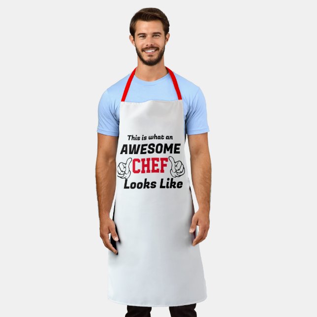 Awesome Chef Apron | Funny Cook Apron (Worn)