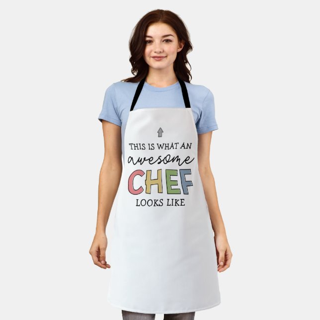Awesome Chef Gifts | Best Chef Ever Funny Gift Apron (Worn)